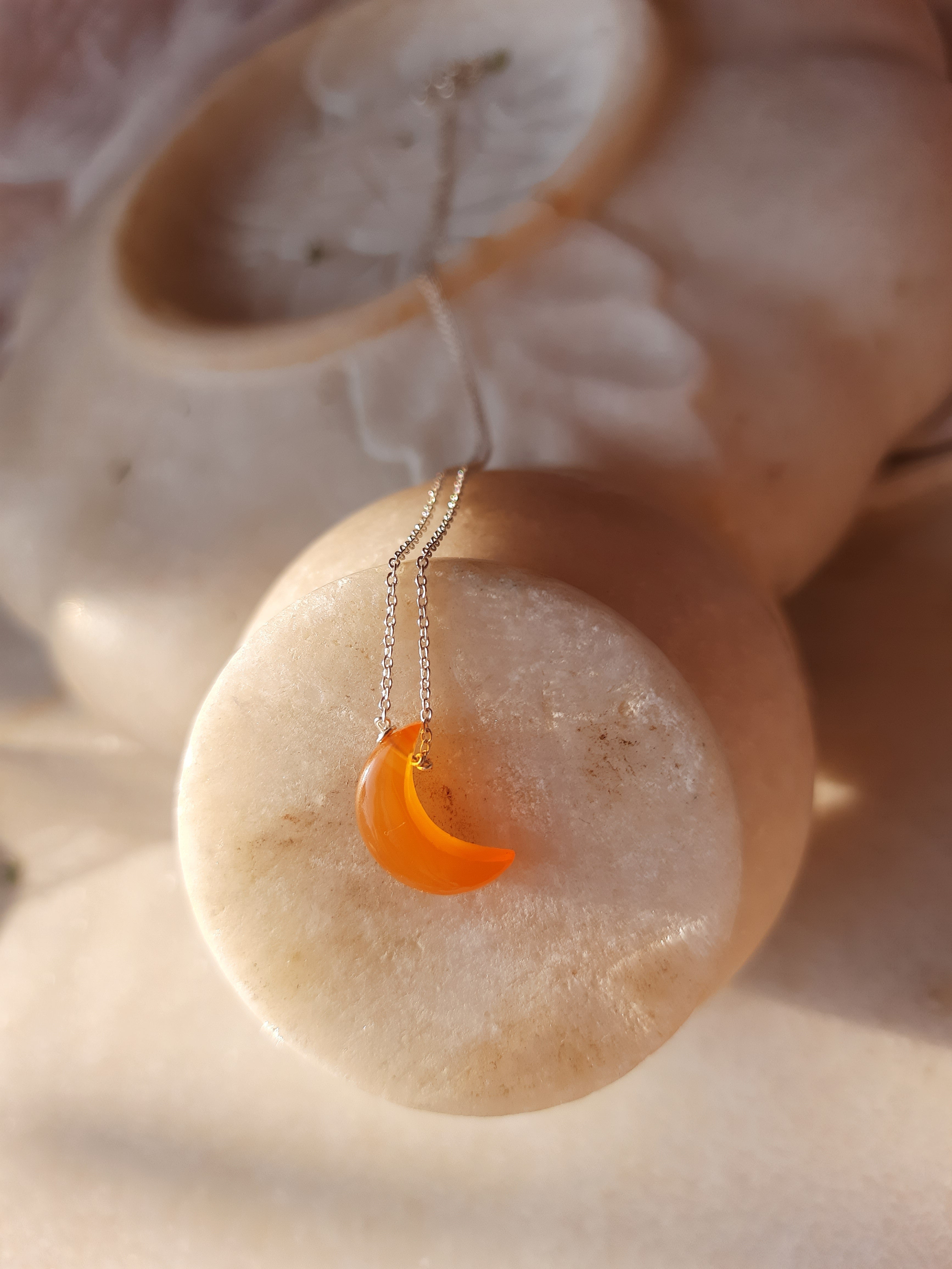 adhva - Carnelian Luna Pendant