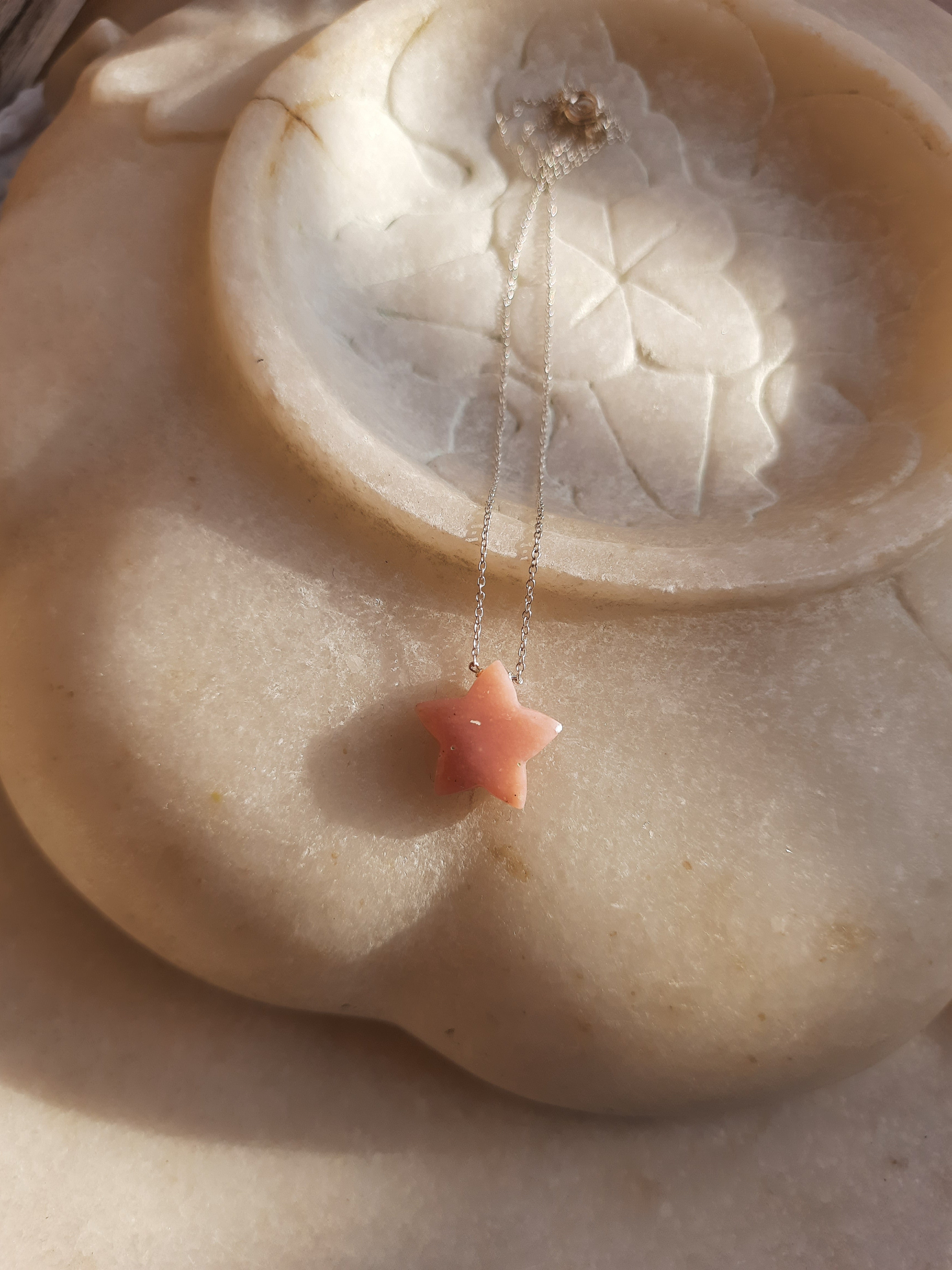 revati - Pink Opal Star Pendant