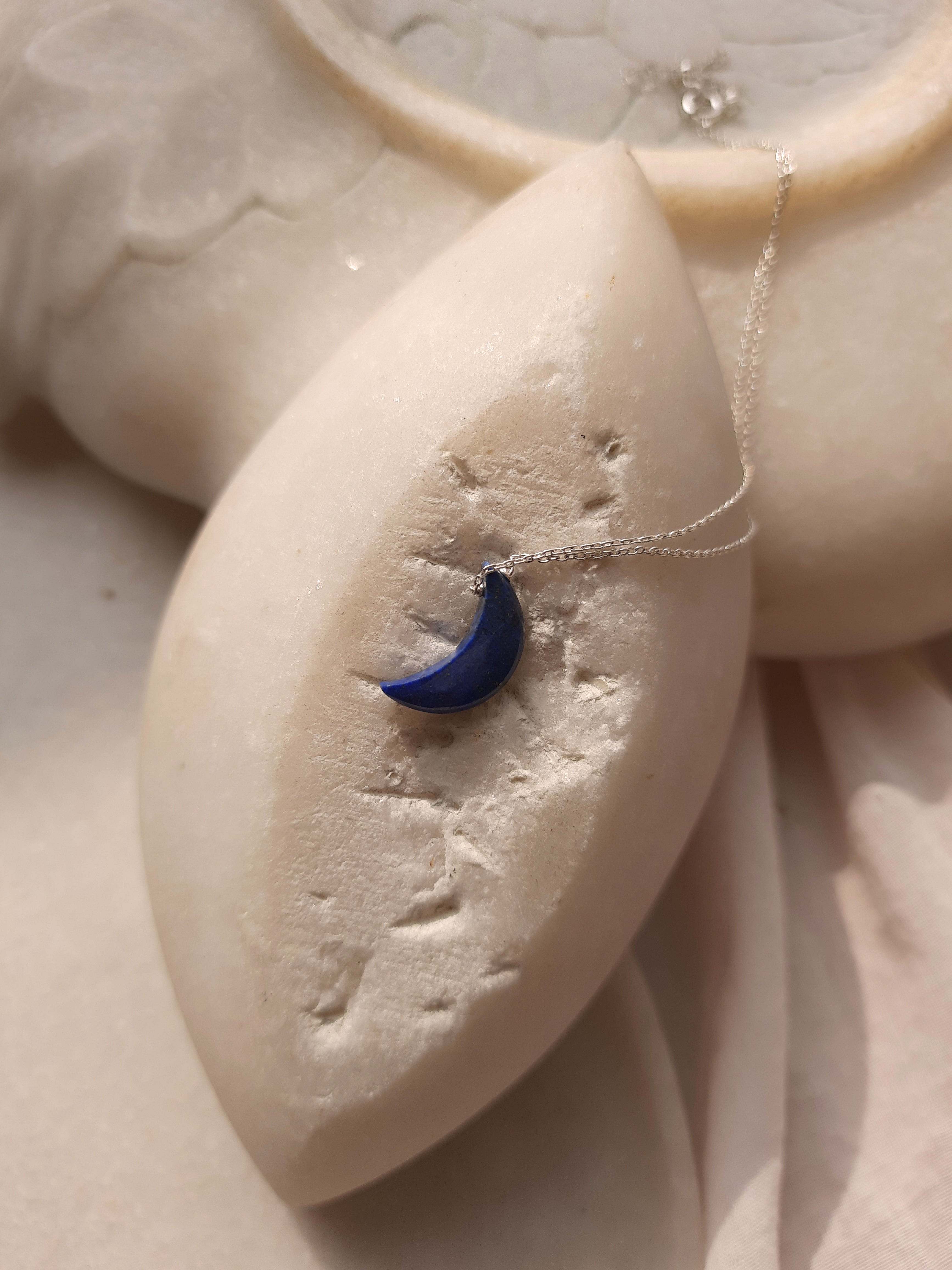 adhva - Lapis Lazuli Luna Pendant