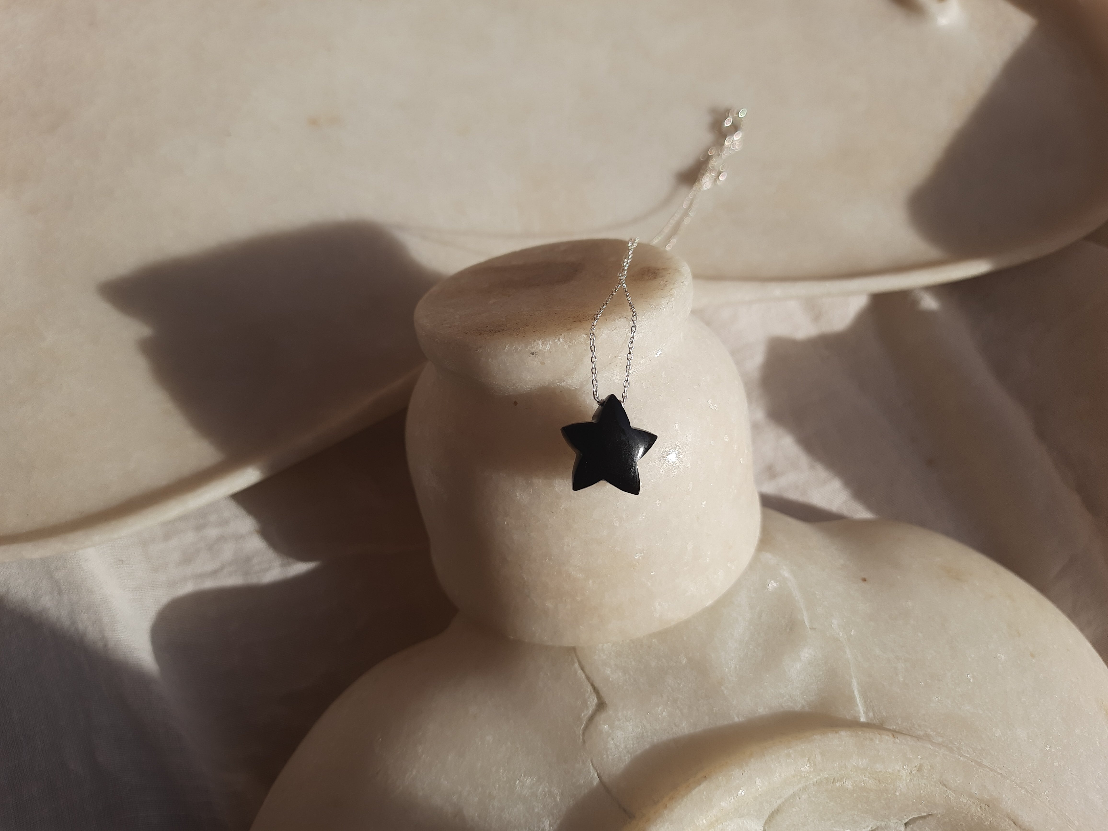 revati - Black Onyx Star Pendant