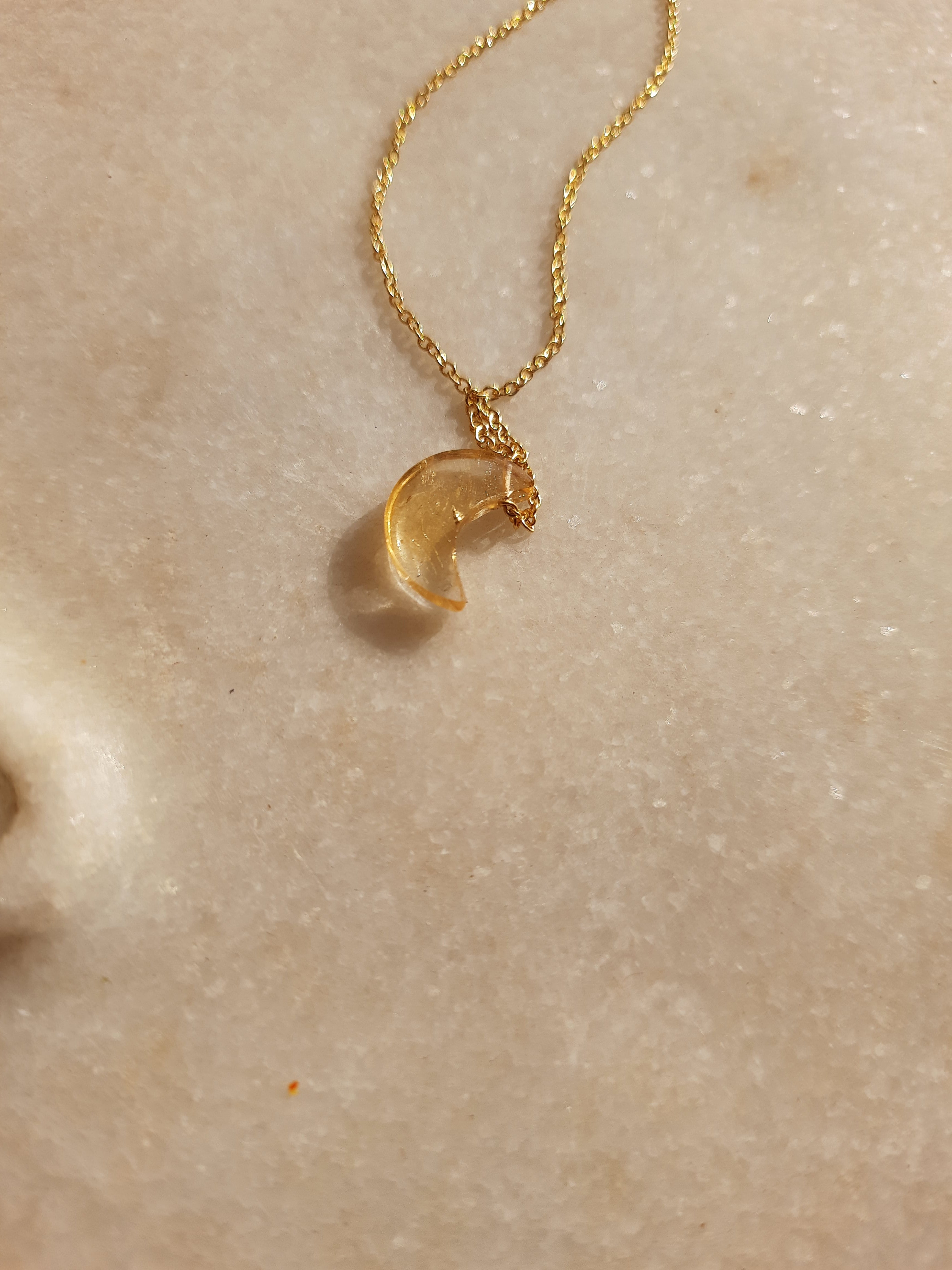 adhva - Citrine Luna Pendant