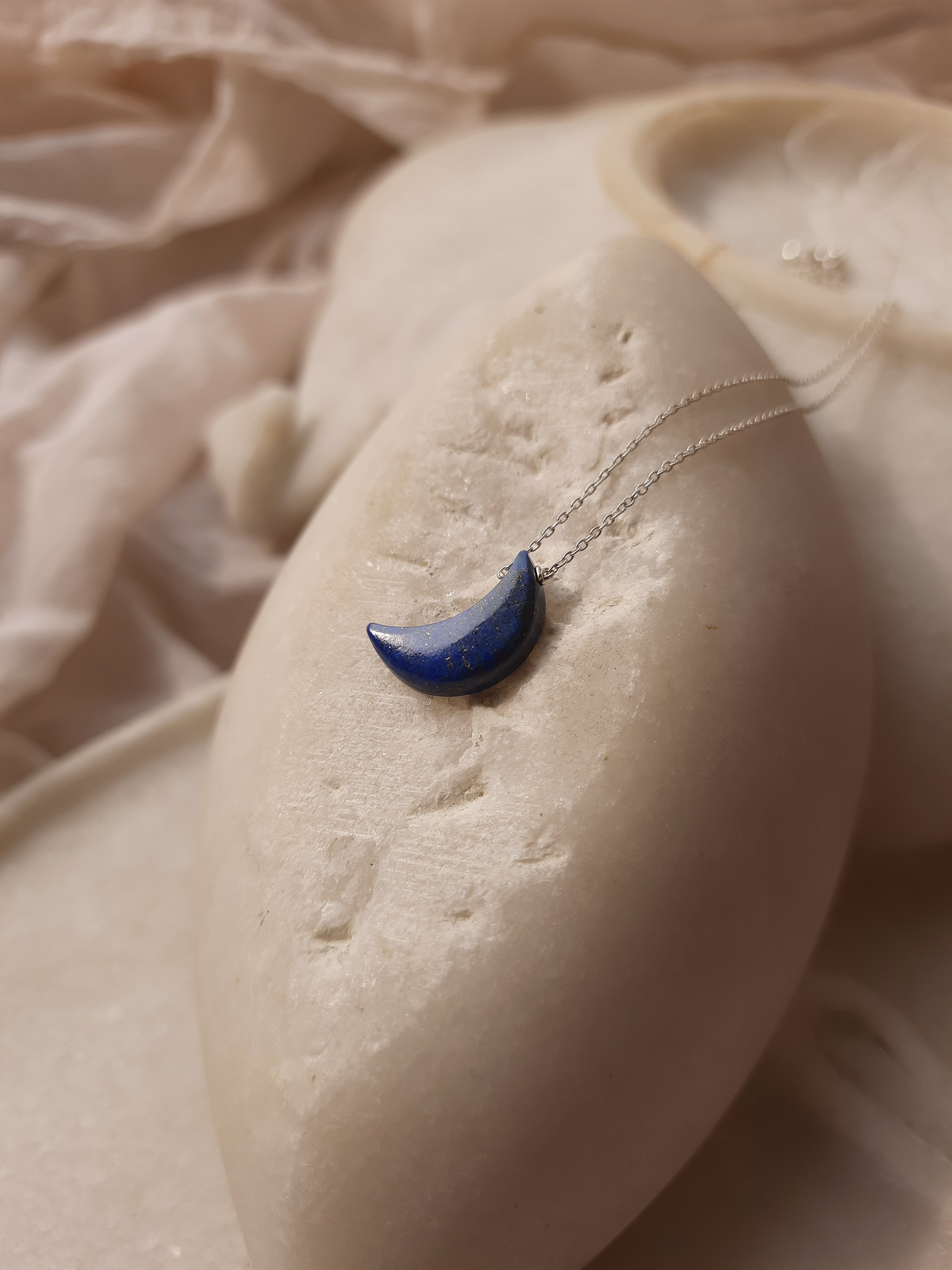 adhva - Lapis Lazuli Luna Pendant