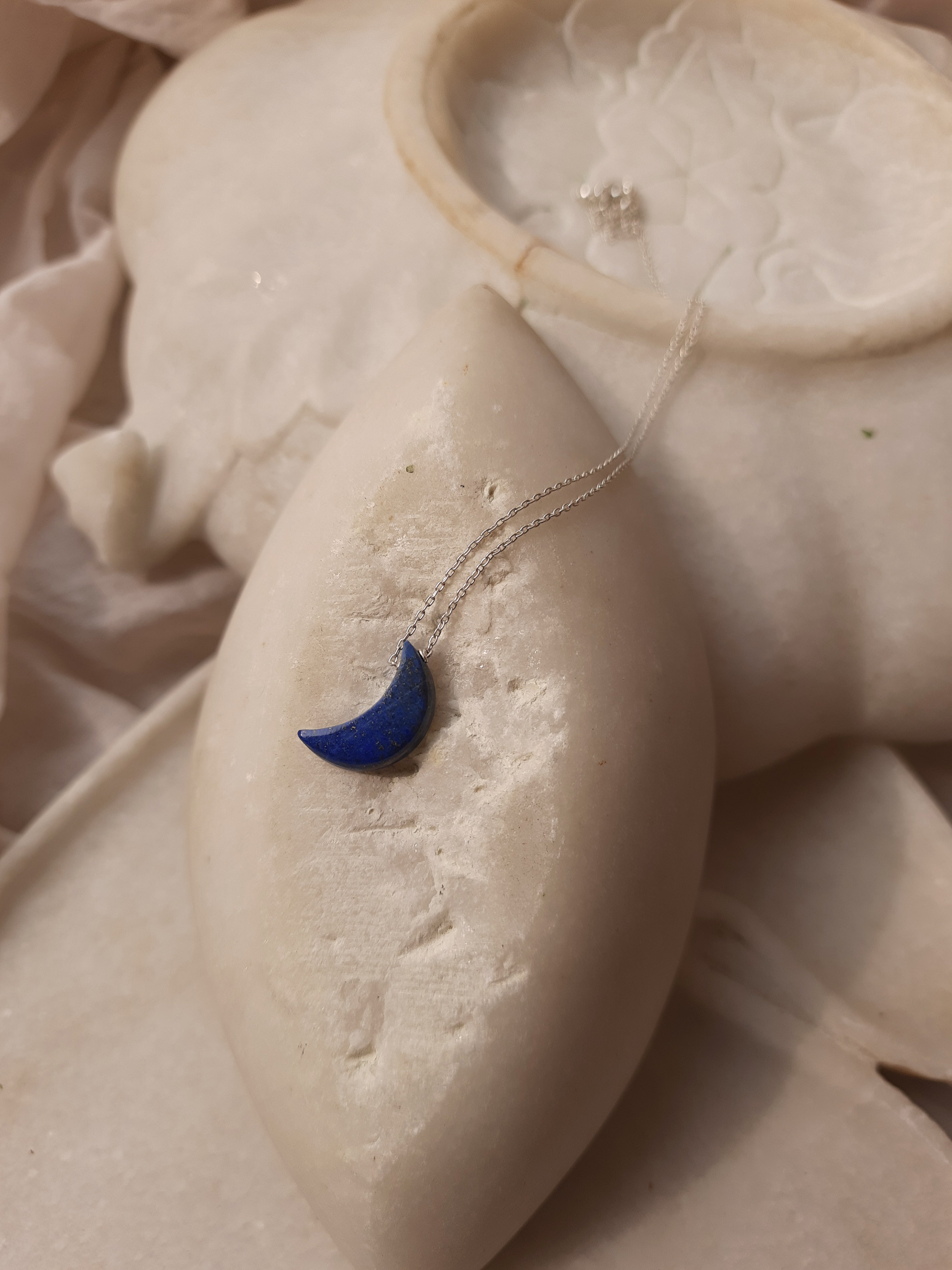 adhva - Lapis Lazuli Luna Pendant