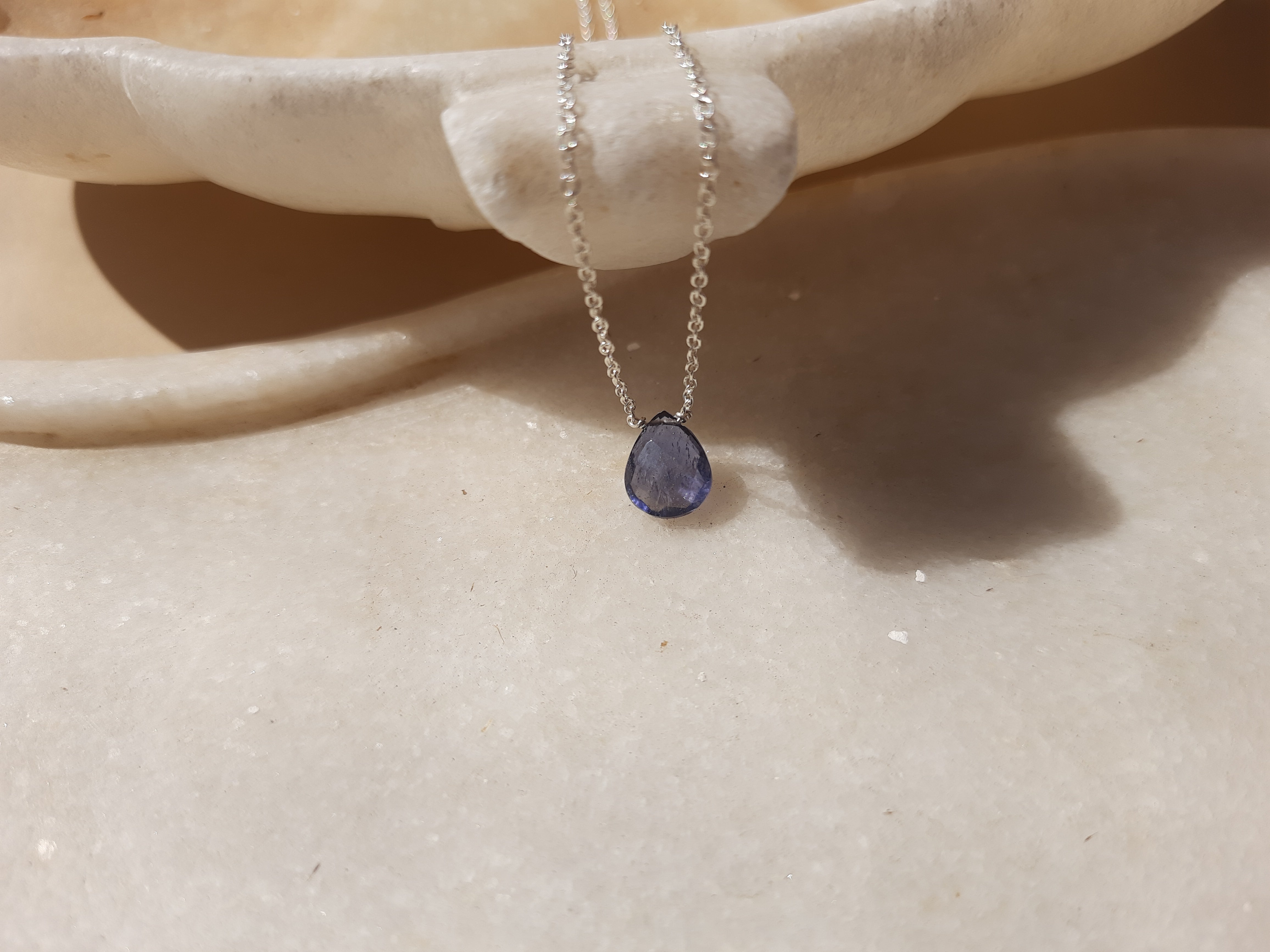 iyate - Iolite Almond Shaped Drop