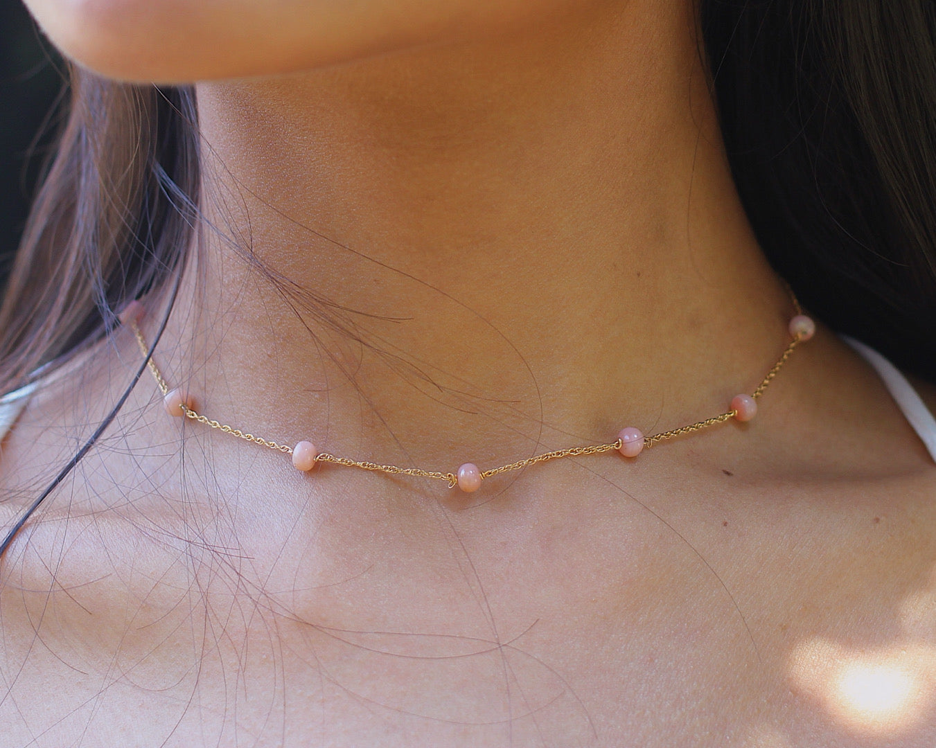 veti - Pink Opal Baati Choker